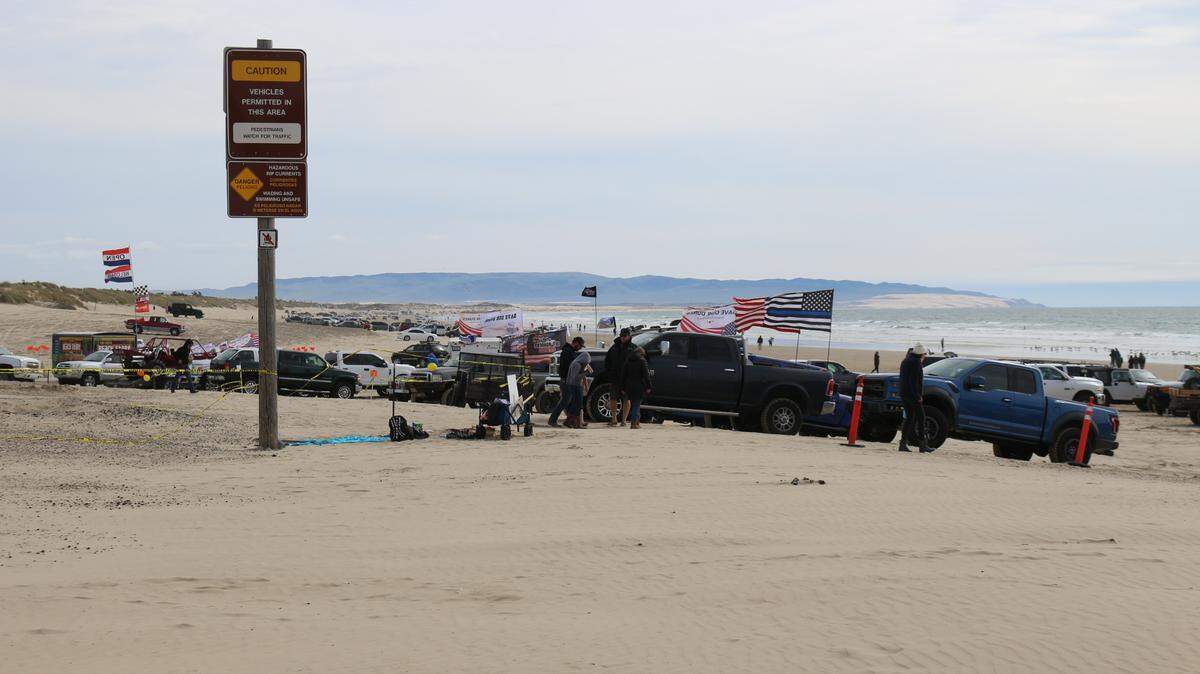 Vehicles are allowed on the area along the beach south of Grand Avenue in Grover Beach in Pismo State Beach and Oceano Dunes SVRA.