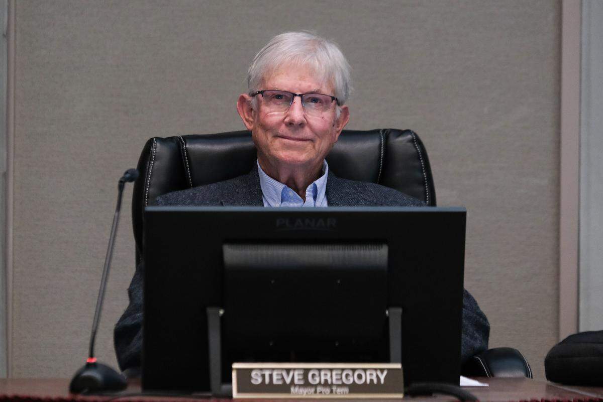 Paso Robles City Councilmember Steve Gregory attends a Paso Robles City Council meeting on Election Night on Nov. 5, 2024. Gregory led the District 3 race as of early returns.