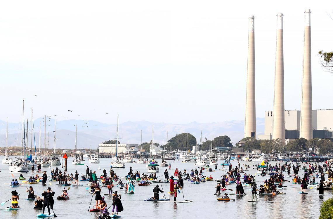 Witches and warlocks took over the waters in Morro Bay on Saturday, Oct. 26, 2024, for their annual cackling cruise around the harbor.