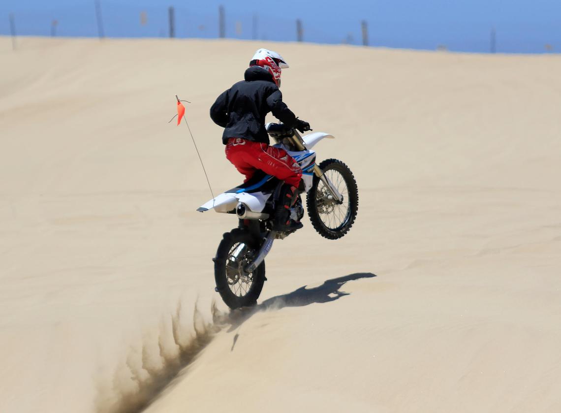 Riders in the OHV area of Oceano Dunes SVRA, Saturday, June 29, 2019.