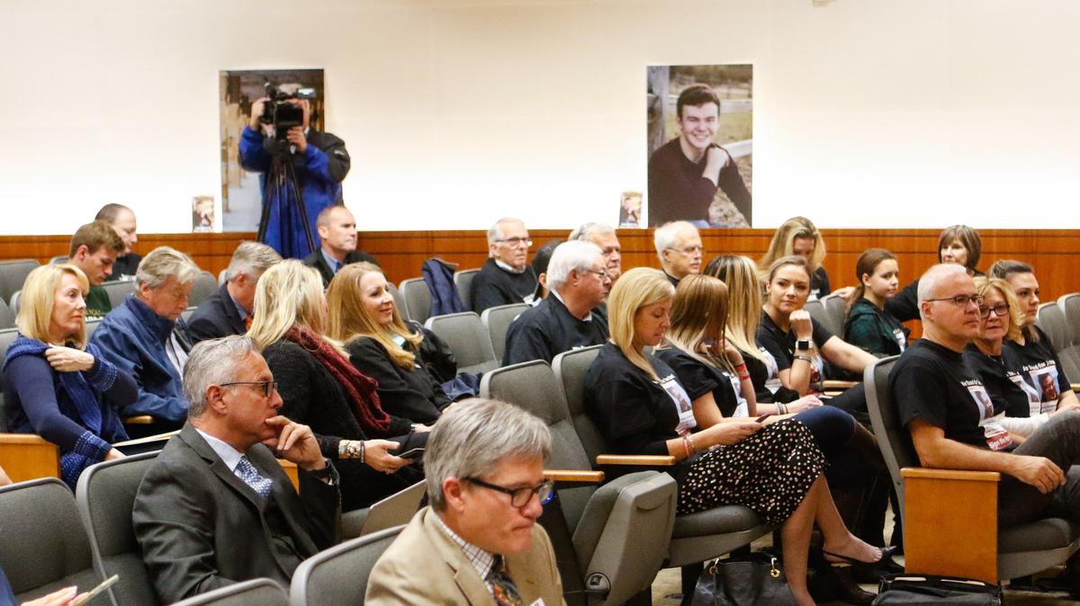 Friends and family of Jordan Grant, who was killed in a car accident in rural Arroyo Grande, turned out to the San Luis Obispo County Council of Governments meeting Wednesday to encourage the board to close the El Campo road crossing. 12-05-2018 David Middlecamp