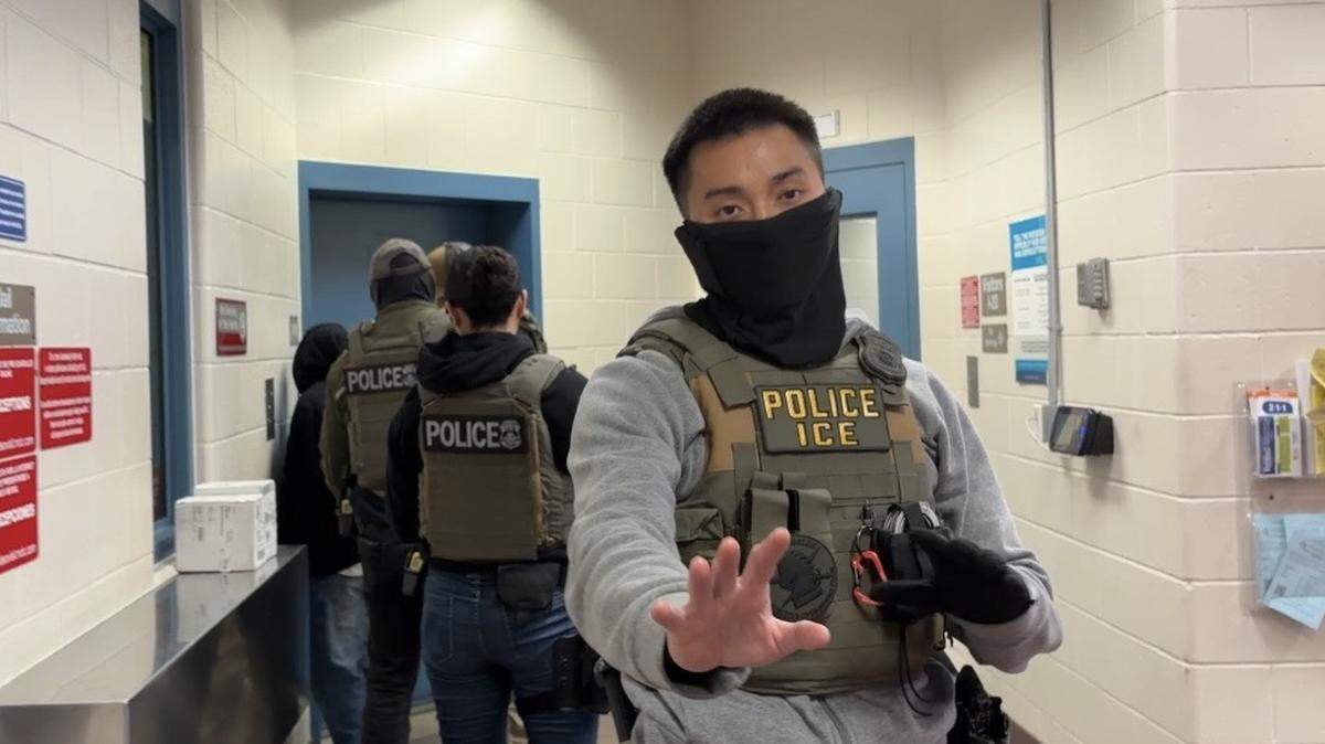 ICE agents arrested a man in the San Luis Obispo County Jail lobby on Dec. 29, 2025, as part of a massive, days-long immigration enforcement operation.