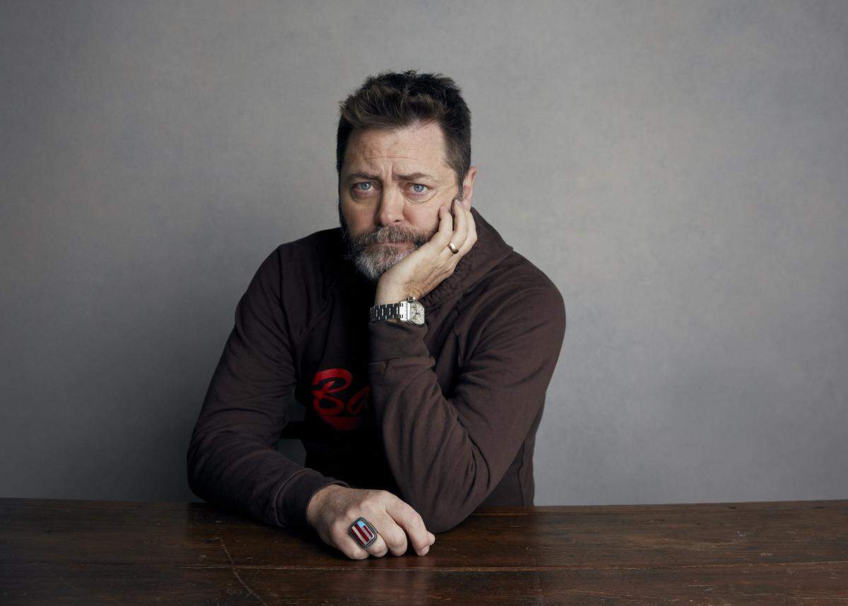 Nick Offerman poses for a portrait to promote the film “Hearts Beat Loud” at the Music Lodge during the Sundance Film Festival in 2018 in Park City, Utah.
