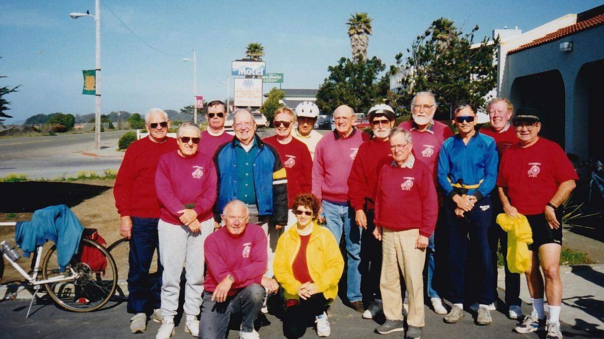 The Cambria Old Farts Bicycle Club aka COFBC in its heyday in 2000.
