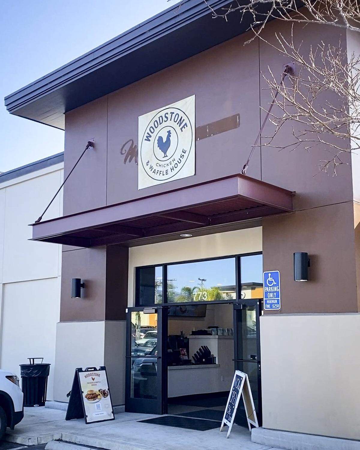 Woodstone Chicken & Waffle House, seen here n Jan. 29, 2026, opened in the Foothill Plaza in San Luis Obispo.