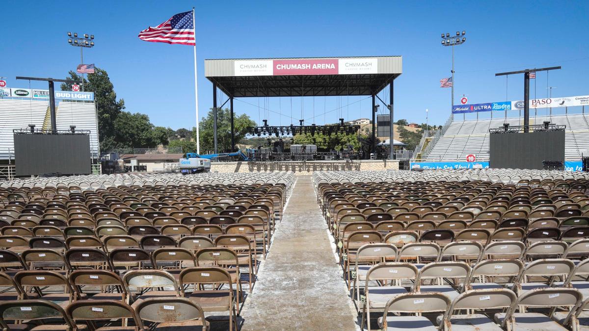 The Chumash Main Grandstand Arena will host a full lineup and concerts at this year’s California Mid-State Fair, which opens on Wednesday, July 17, 2024.