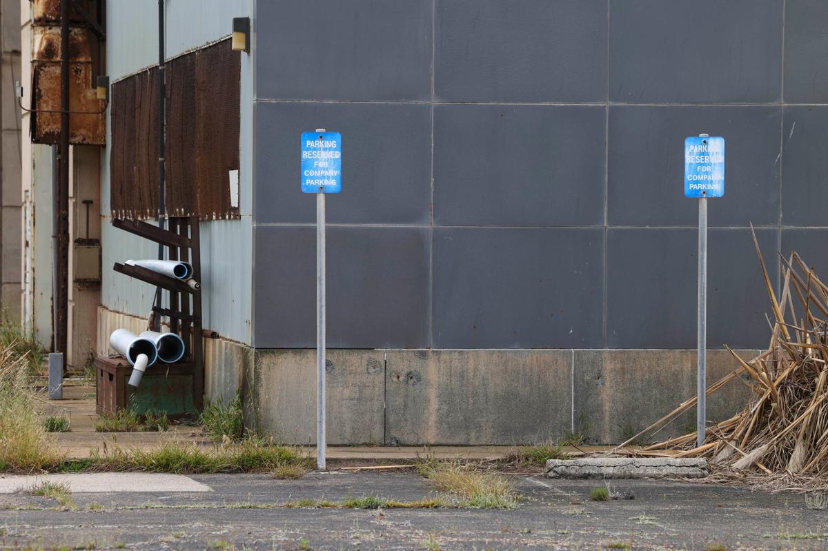 Staff parking spots at the Morro Bay Power Plant have been long unused, shown here on April 24, 2024.