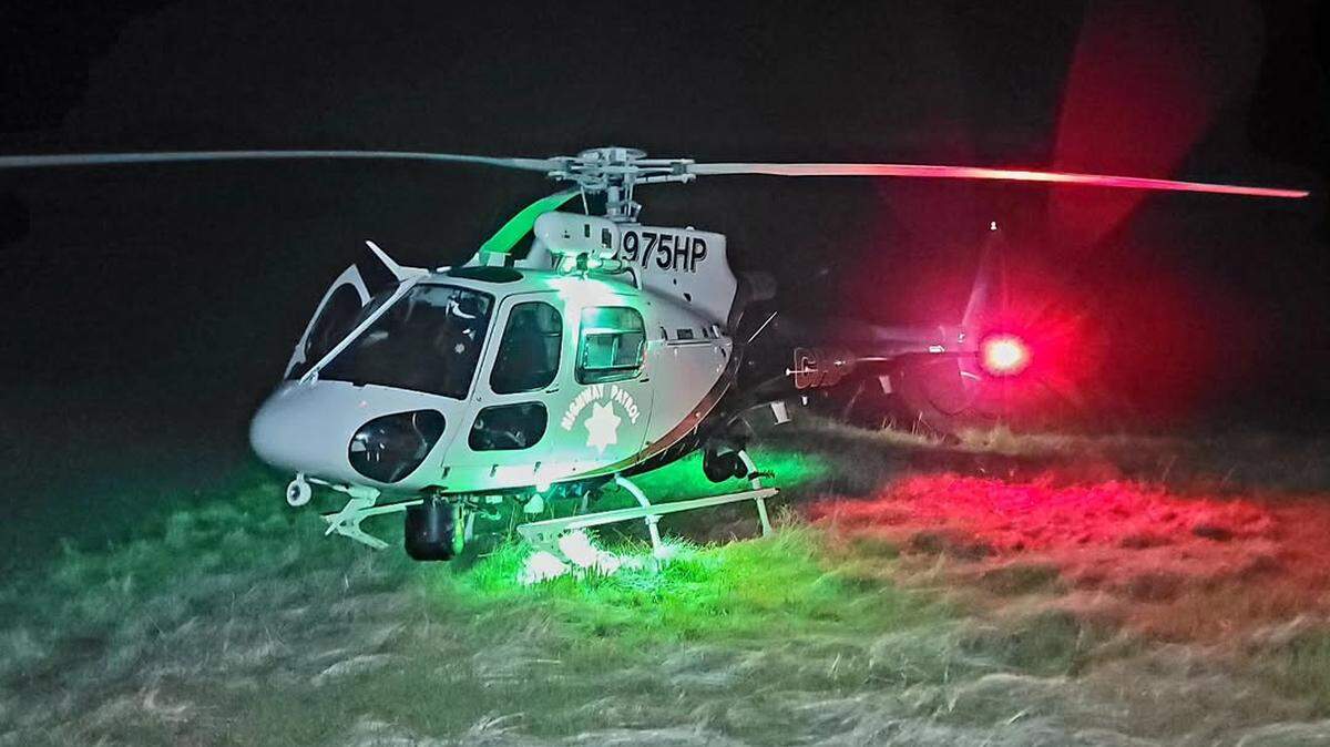 A CHP helicopter rescued a family from Hi Mountain Road in San Luis Obispo County on Friday night, Feb. 28, 2025, after they got lost while hiking in the Lopez Canyon area.