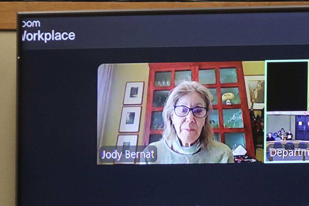 Jody Bernat, formerly Jody Belsher, appeared in court over Zoom on Feb. 4, 2026, for her defamation lawsuit against Cal Coast News reporter Karen Velie who allegedly published a false news article about her on Dec. 30, 2024.
