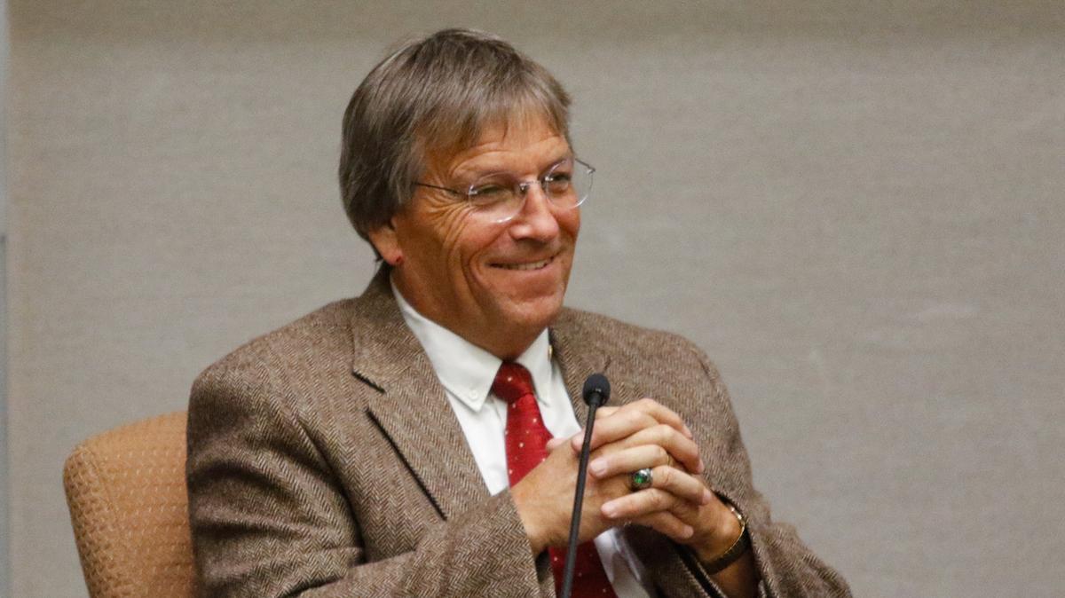 Then Councilman John Hamon listens during a meeting in Paso Robles in November 2018.