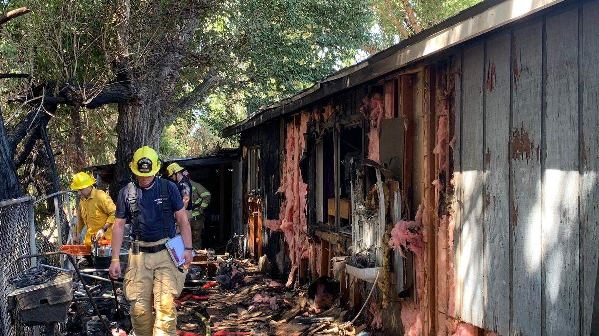 Firefighters respond to an Atascadero home fire on Miramon Avenue on Aug. 20, 2022.