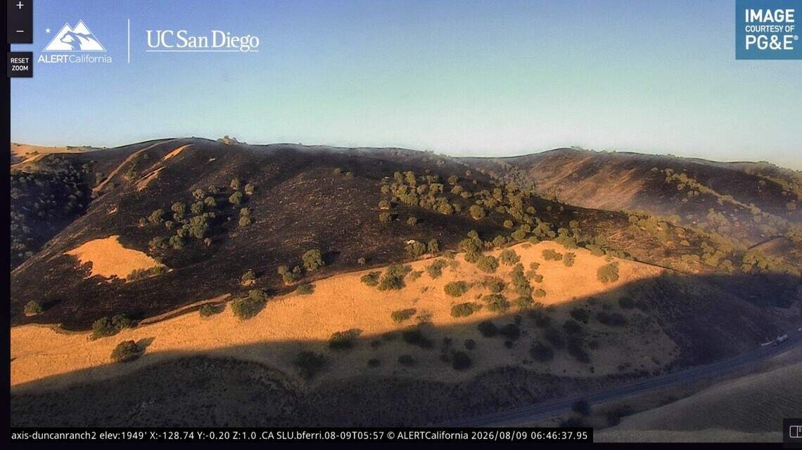 Containment up on 2,000+ acre Antelope Fire after it raced across SLO County hills