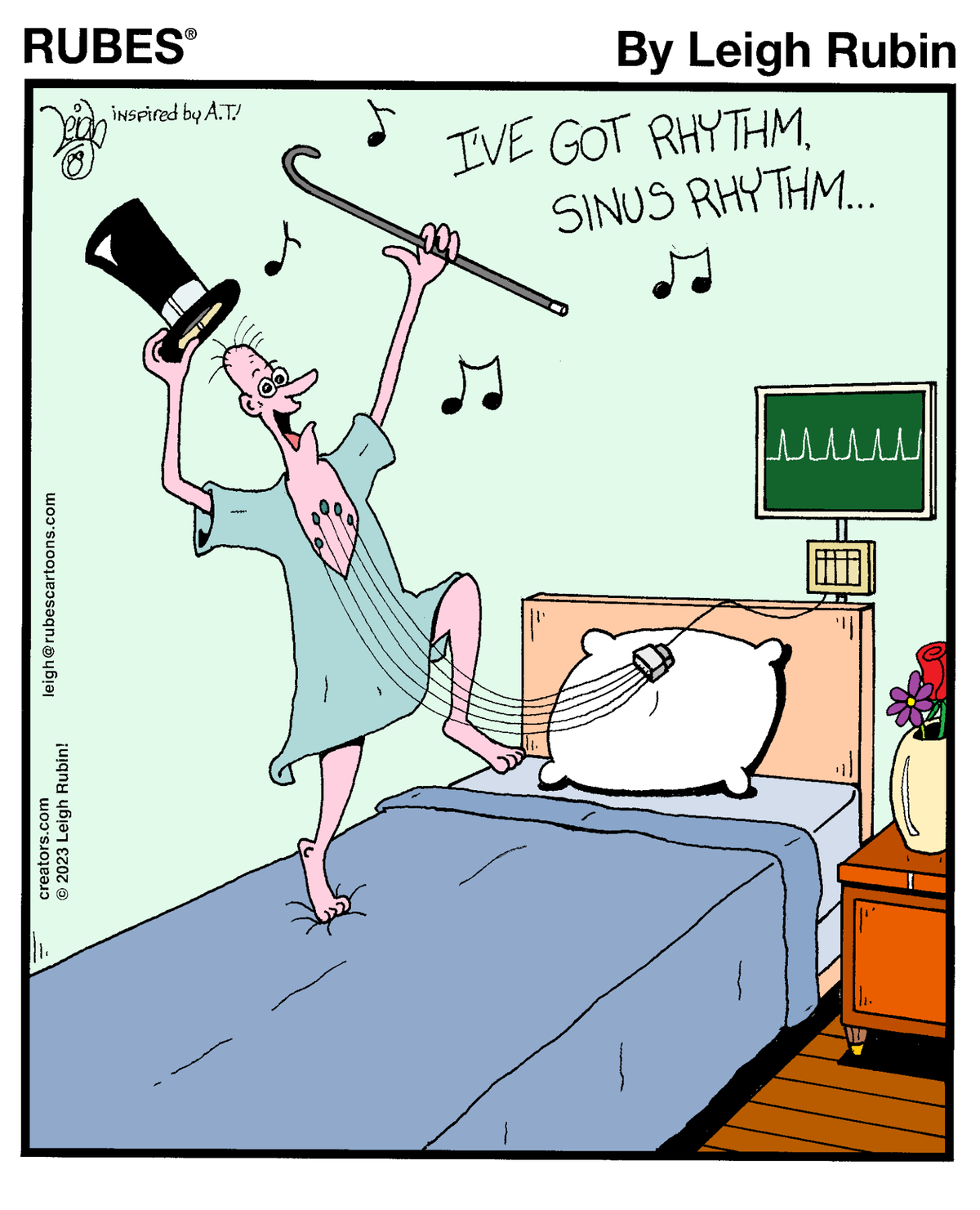 “Rubes” creator and Nipomo resident Leigh Rubin created a comic strip about his friend Steve Ulrich’s heart transplant surgery. Rubin spent around three months acting as Ulrich’s caretaker, while working on his comic strip remotely.