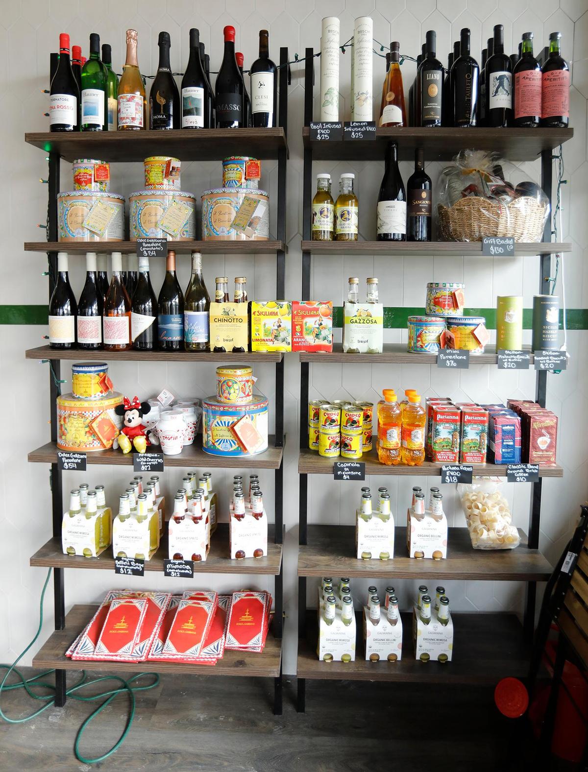 Authentic Sicilian products are sold in the deli. Luca’s Sicilian Wine & Deli opens in Arroyo Grande with Sicilian dishes and family flair.