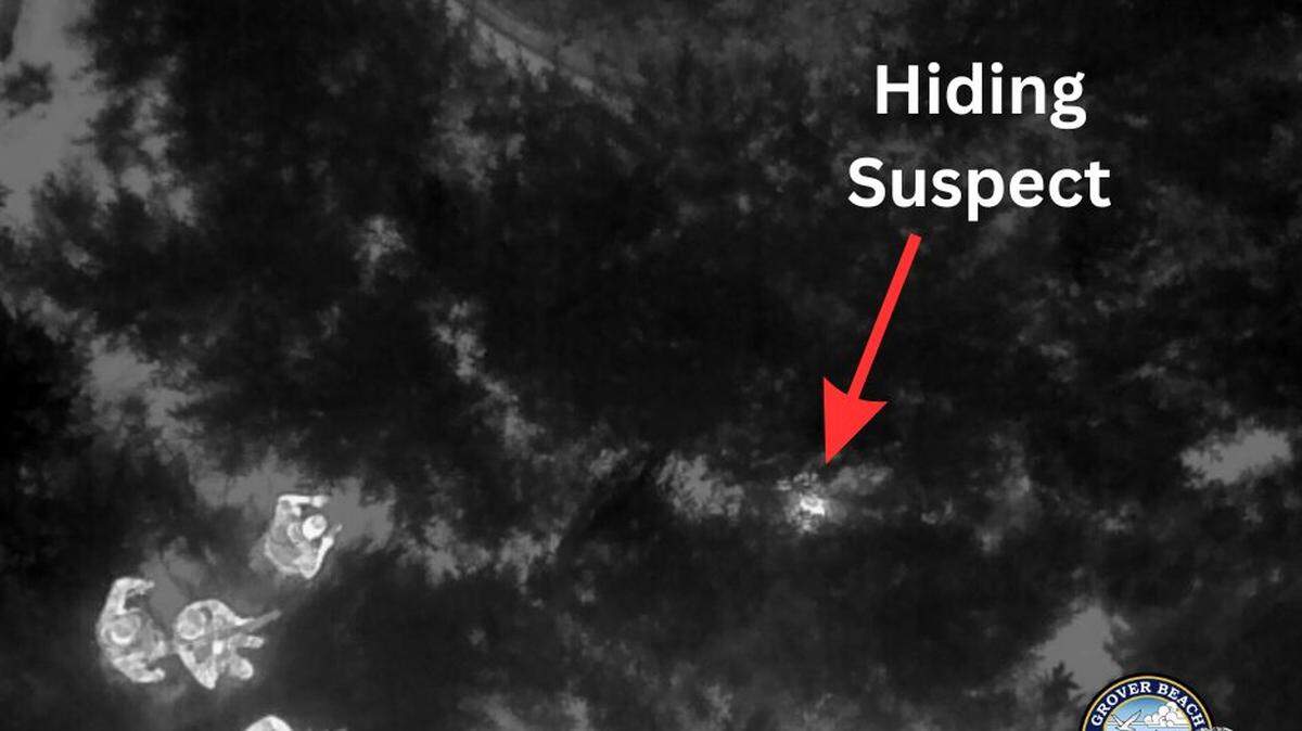 Grover Beach Police Department used a drone with an infrared camera to arrest a car theft suspect in the middle of the night during the weekend of June 9, 2023.