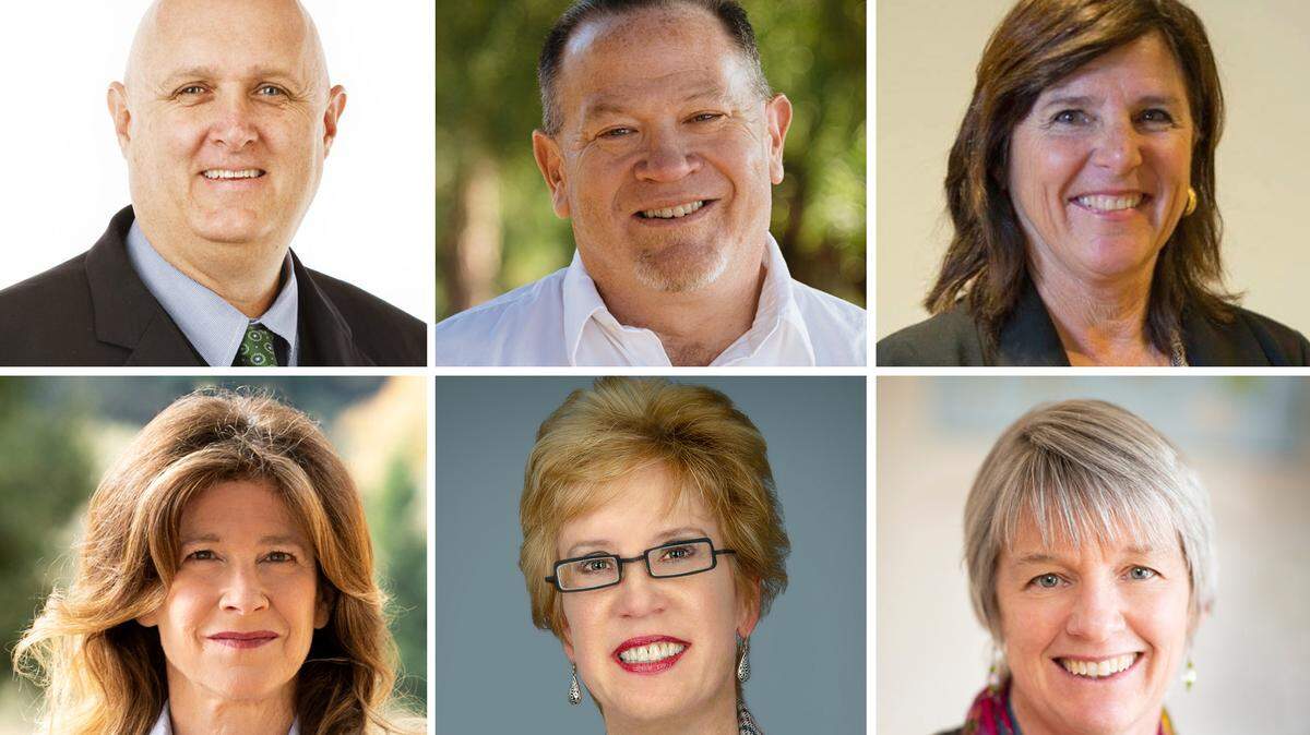 Three incumbent supervisors were reelected in San Luis Obispo County March 3, 2020 election. Those include, top row from the left, John Peschong, Adam Hill and Debbie Arnold.