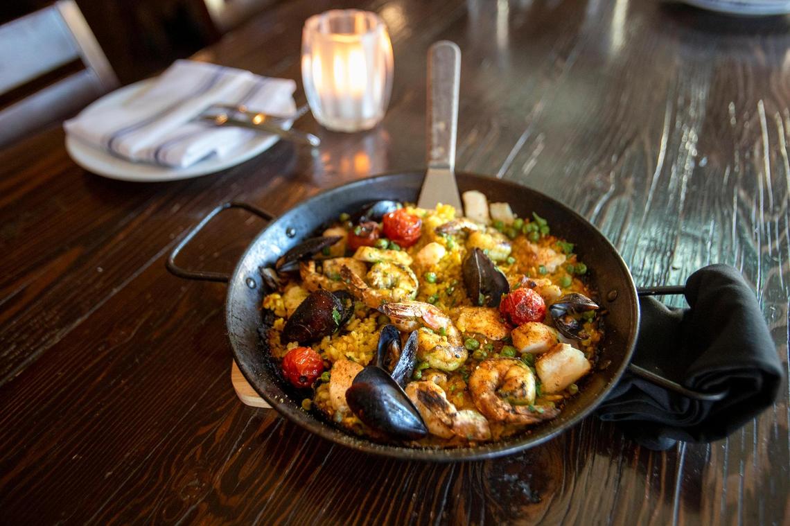 La Cosecha’s popular seafood paella featuers whitefish, mussels, shrimp, lemon broth and sofrito. The restaurant in downtown Paso Robles recently had a change of ownership and sports a new menu.
