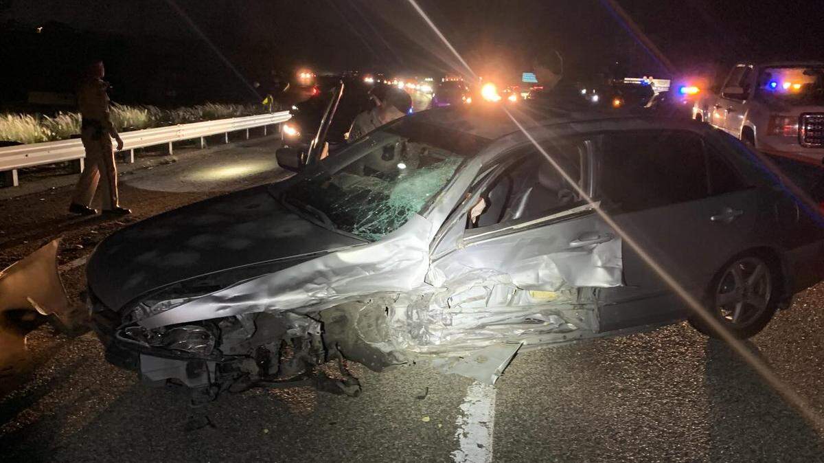 A driver traveling the wrong direction on Highway 101 crashed into another vehicle in San Luis Obispo County on Jan. 28, 2026.