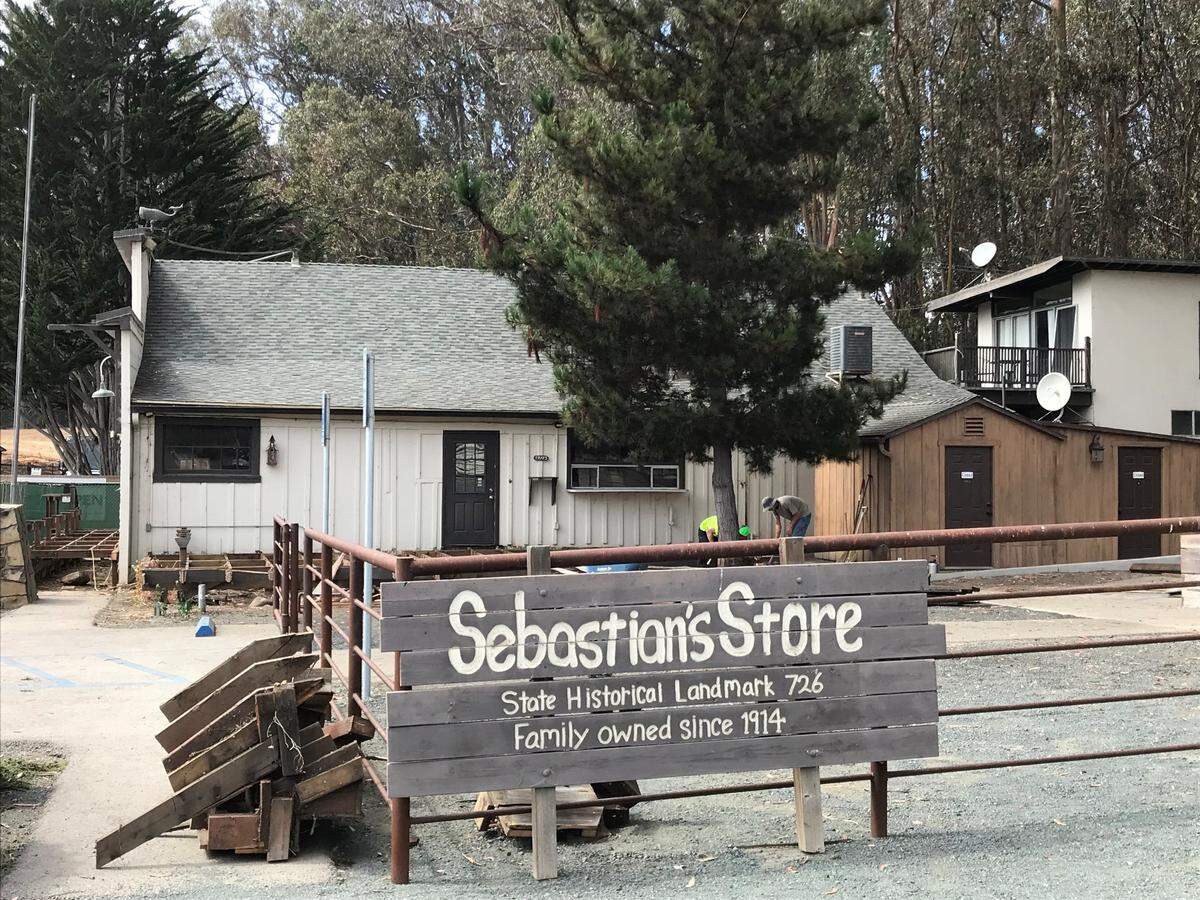 Work to restore the circa-1870s Sebastian’s General Store, a state historic monument in San Simeon, began on Monday, Sept. 20, 2021. The store reopened to the public on