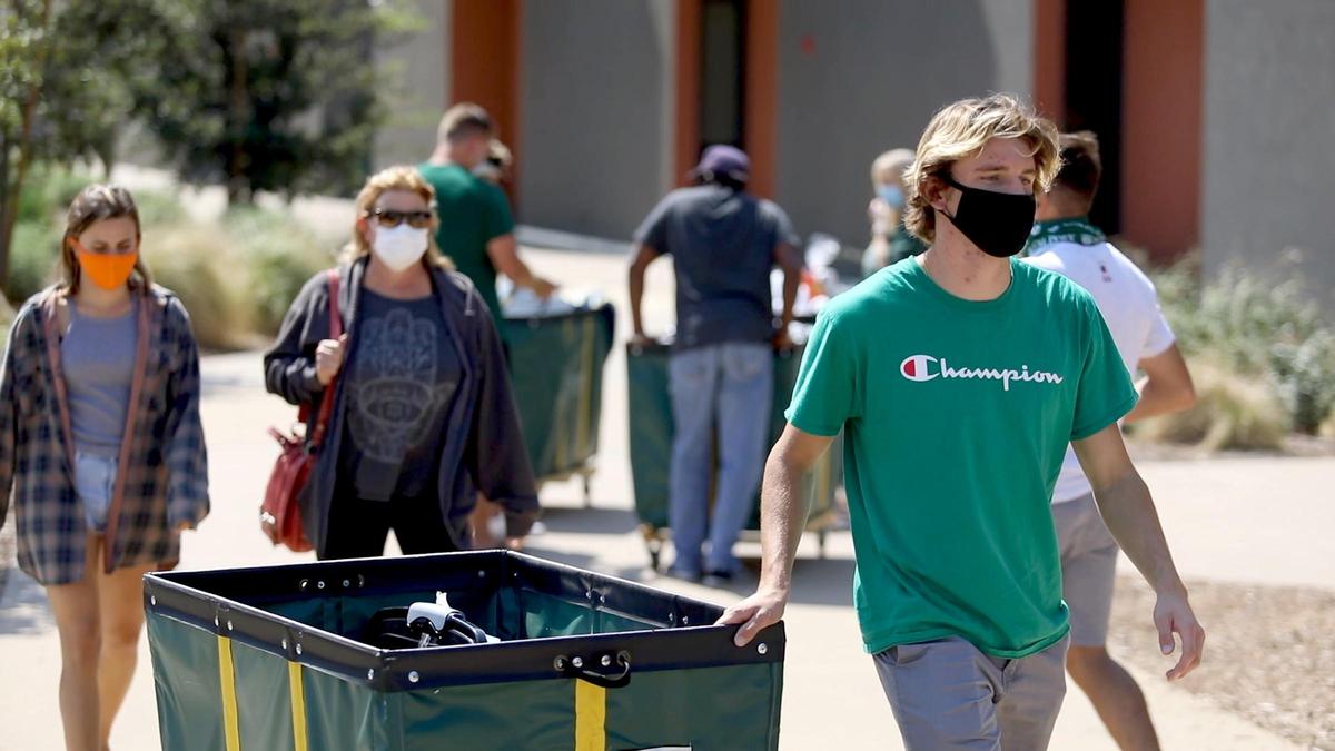 Cal Poly students have begun arriving onto campus before the start of the fall term, Sept. 3, 2020.