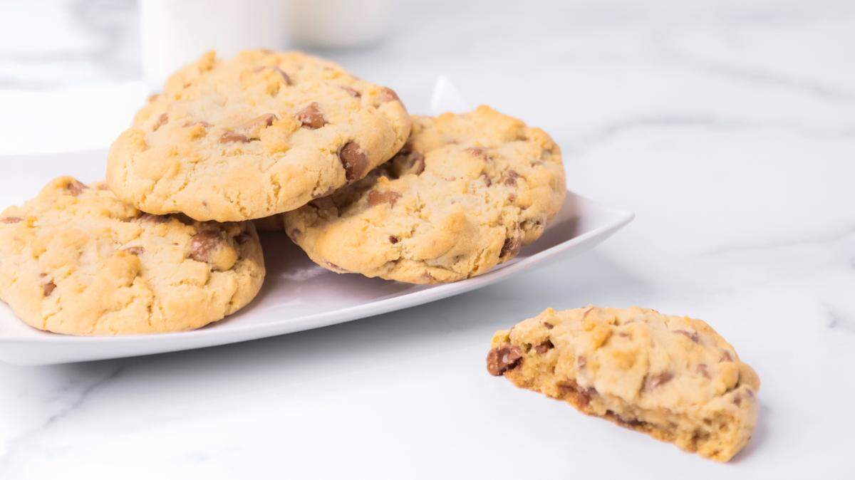 Milk chocolate chip cookies are a popular menu option at Crumbl Cookies, which opens its Paso Robles location on Friday, March 31, 2023.