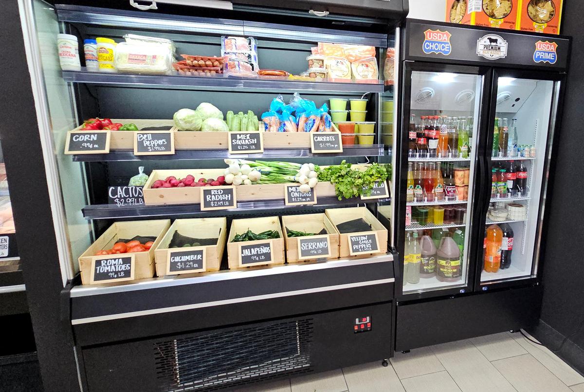 Premium Meat Market opened on Broad Street in San Luis Obispo on March 29, 2025. Fresh chilled produce is available along with Mexican sodas.