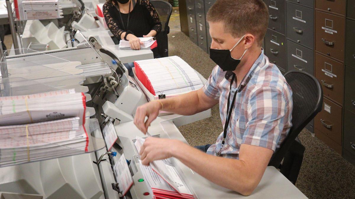 Vote counting in the November 2020 election, when former SLO County Clerk-Recorder Tommy Gong was in charge. The Board of Supervisors is in charge of appointing his replacement.