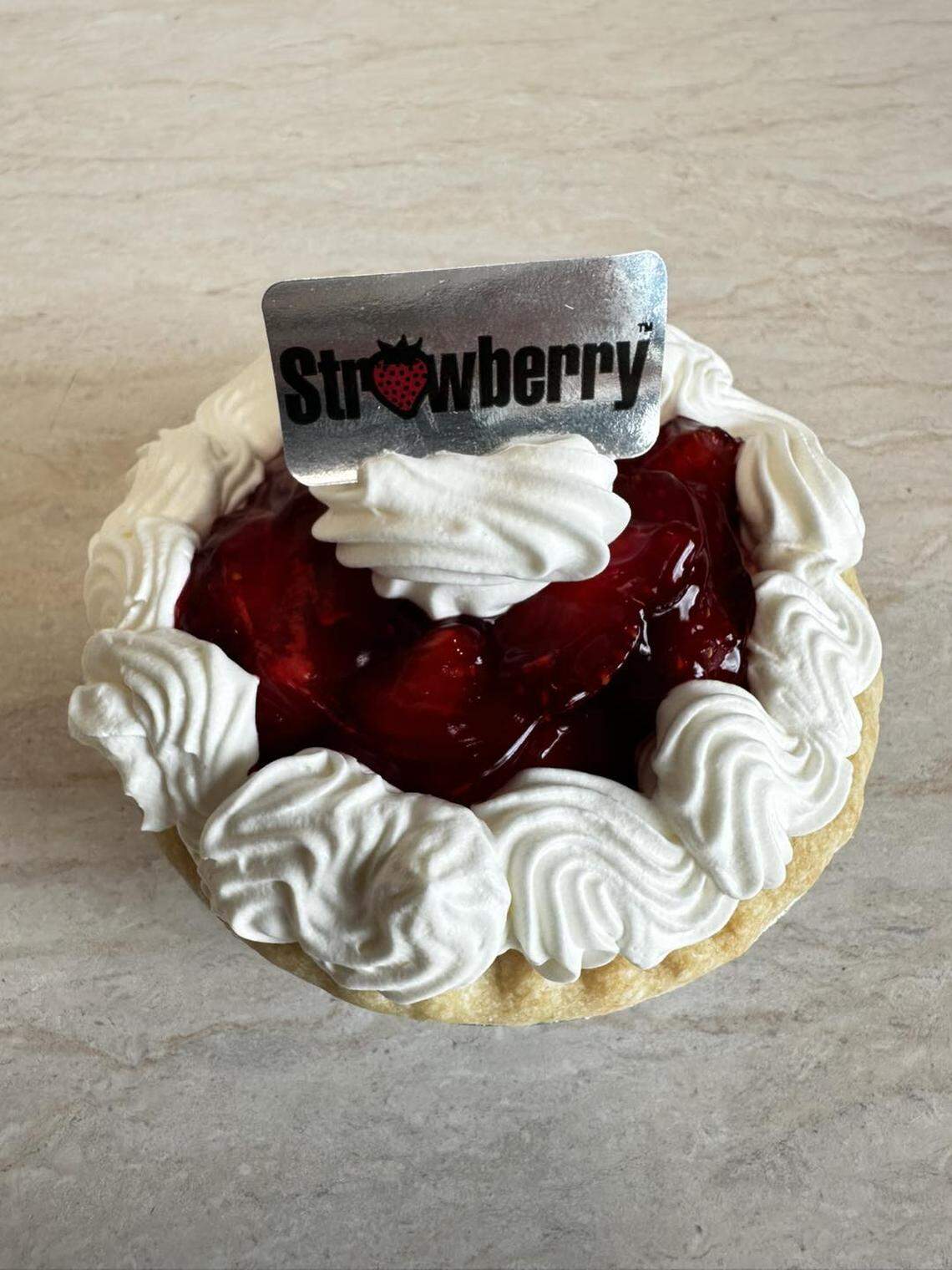 Arroyo Grande Bakery’s strawberry cream pie is made with fresh strawberries.