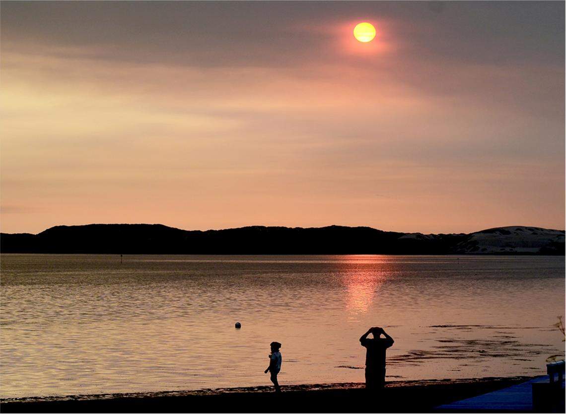 A view of the sunset from Baywood Park Pier.