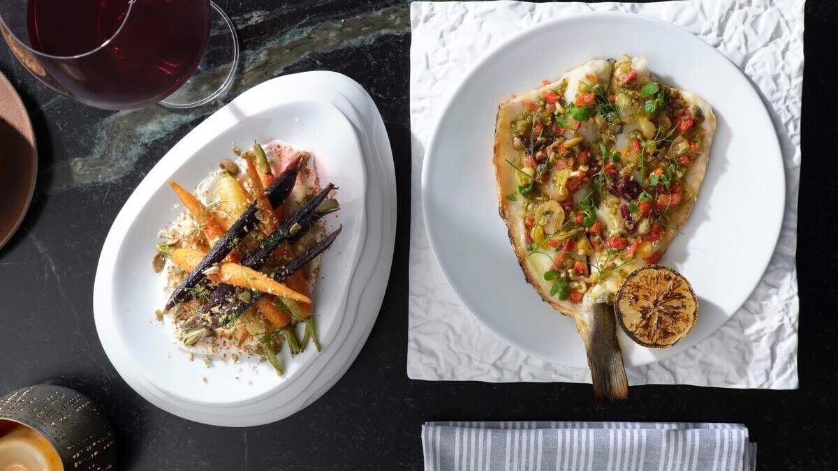 EMRÉ’s menu draws inspiration from the eastern Mediterranean, with wood-fired seafood, grilled meats and shareable dishes designed to encourage a leisurely dining experience.
