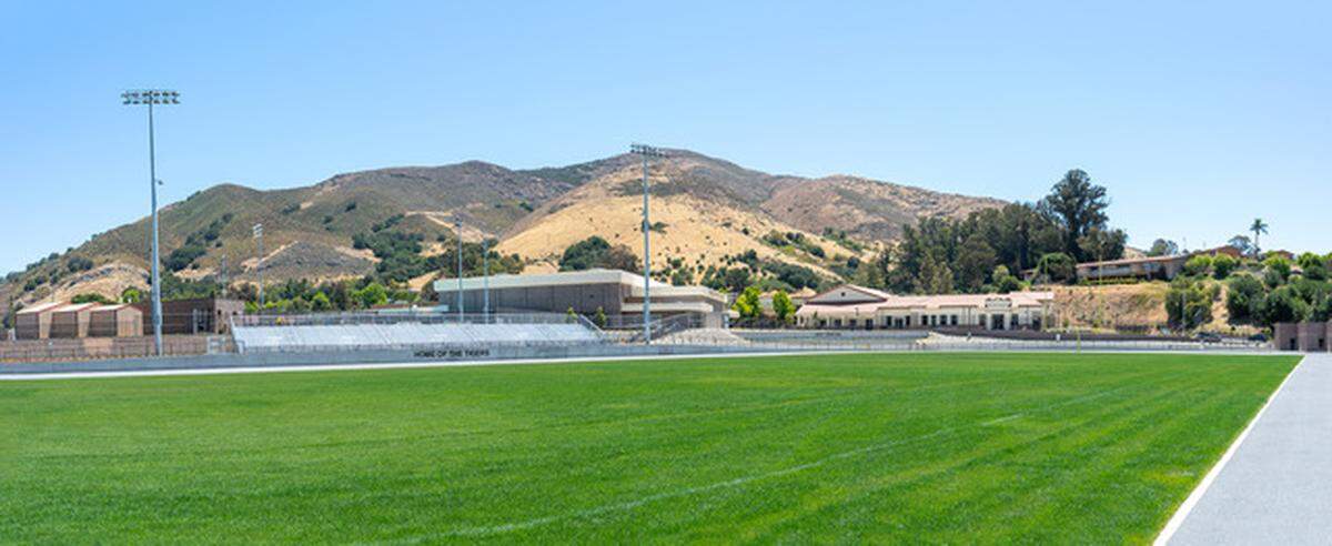 With a newly sodded field, new LED and path lighting, new bleachers and a jumbo scoreboard, Holt Field’s renovations are almost complete at San Luis Obispo High School.