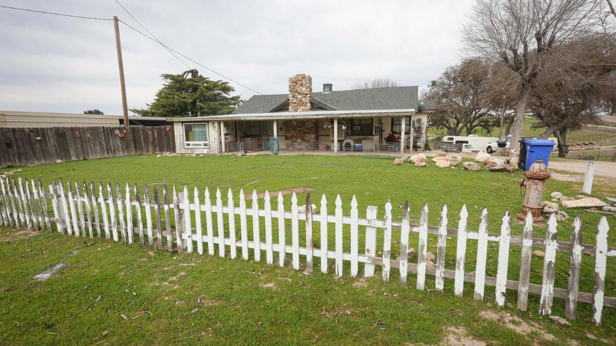Candy Nachel has lived on her property east of Templeton since the ’90s, seen here on Feb. 27, 2025. All three of her wells are dry, and she spends about $350 per month to truck in water.