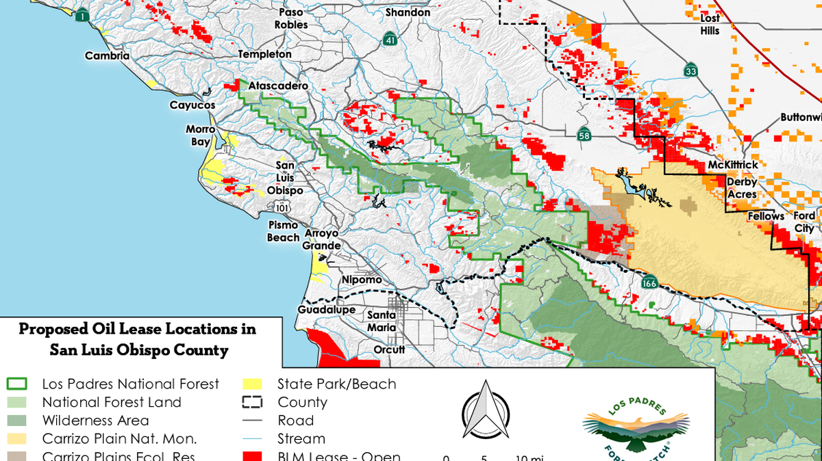 The Bureau of Land Management proposed opening about 123,000 acres of San Luis Obispo County public lands to oil and gas leases in a draft environmental impact statement published on Jan. 12, 2026.