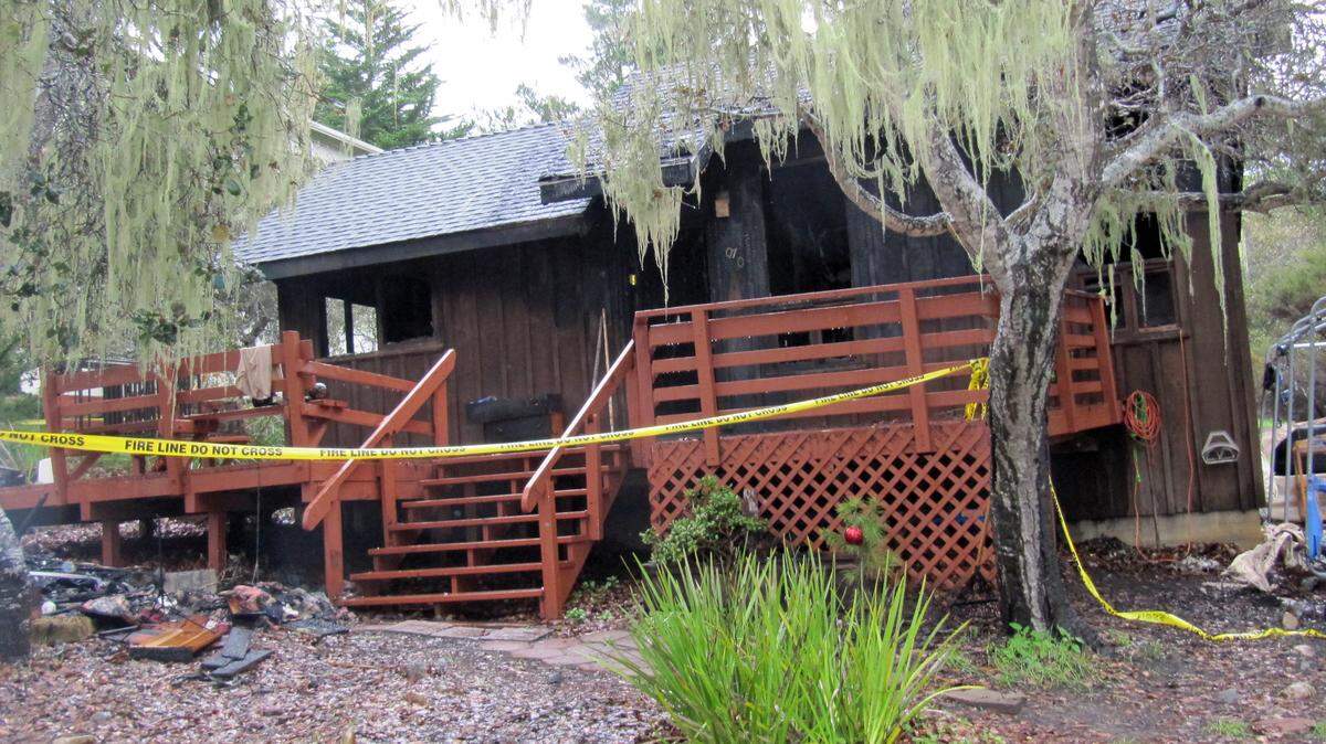 The Cambria cabin where Dan Tower lived was destroyed in a fire Jan. 4.