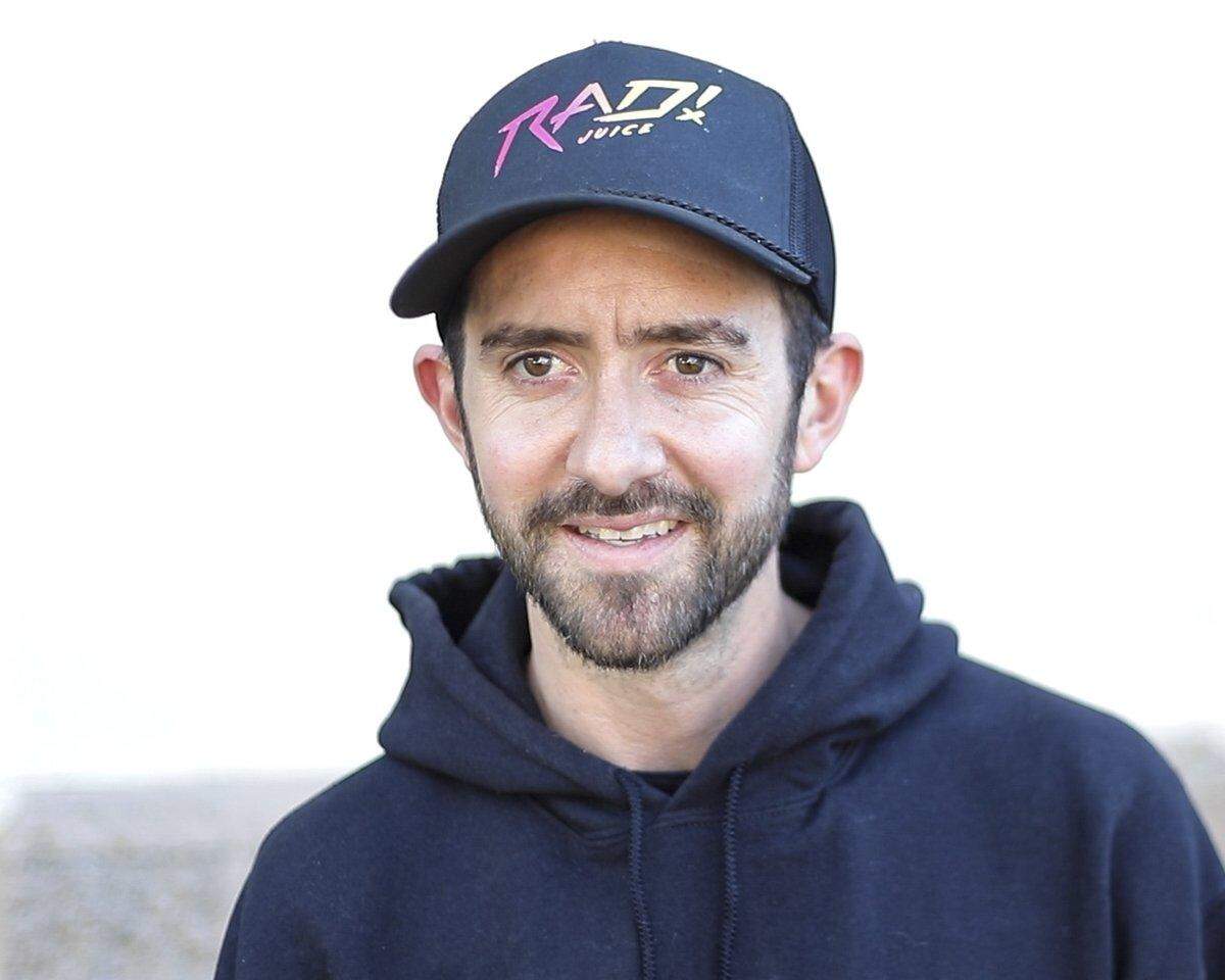Jason Plough founded RAD juice three years ago. The company offers cold-pressed organic juices, fresh and available for delivery or at local Farmer's Markets, seen here on Jan. 22, 2026.