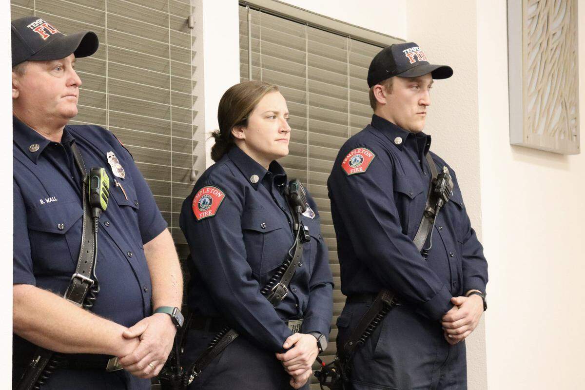 An $800,000 federal grant that has funded two full-time fire engineers for the past three years will run out in the middle of February, leaving Templeton Fire and Emergency Services understaffed. Firefighters attended the Board of Directors meeting on Jan. 20, 2026, to show support for funding two full-time engineer positions.