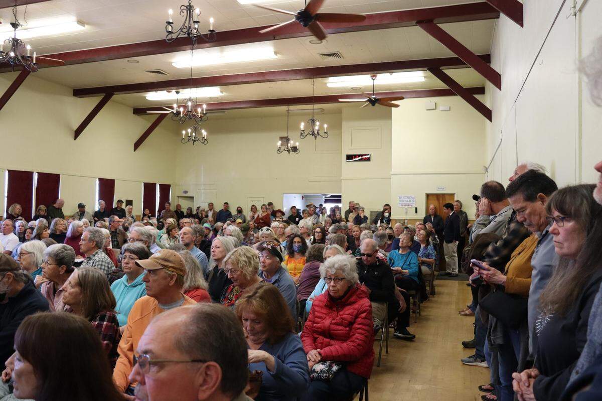 Democratic Central Coast Congressman Jimmy Panetta gave a town hall speech to a full Cambria Vets Hall on March 21, 2025, to address his constituents questions and concerns about what is going on in Congress during the first months of the Trump Administration
