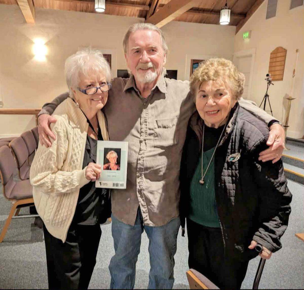 Norma Moye, right, with Bob Chute and Millie Drum. Moye died on Dec. 15, 2025, at the age of 92.