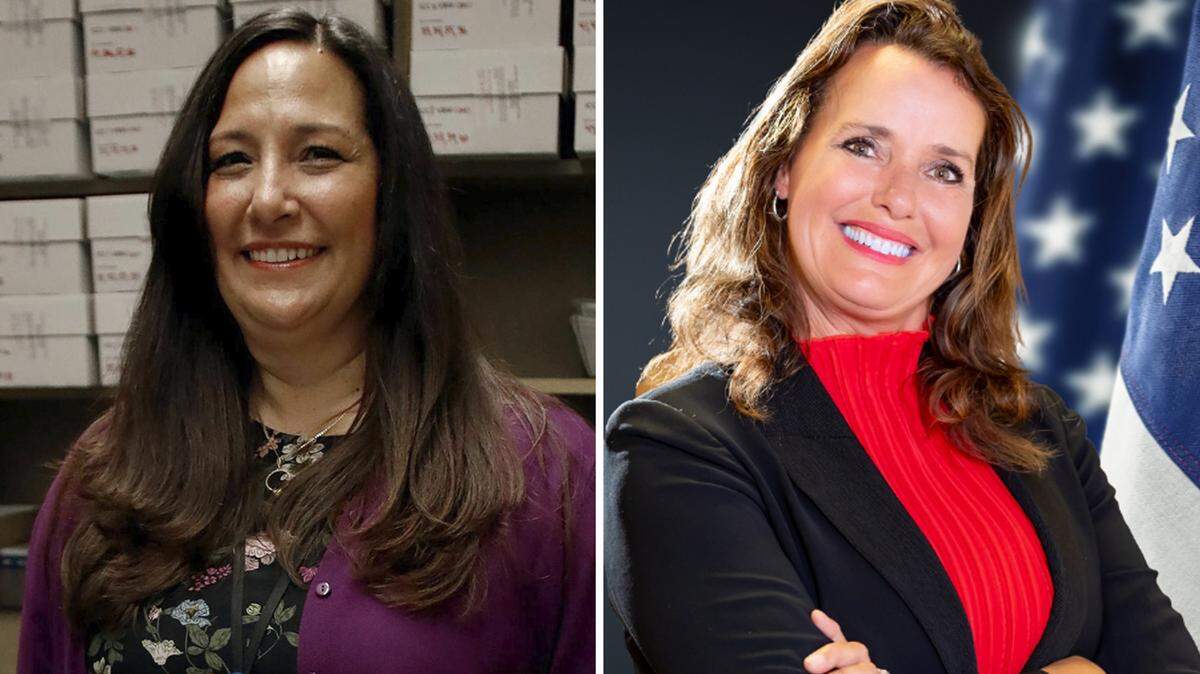 Vanessa Rozo, right, is one of two candidates challenging Clerk-Recorder Elaina Cano in the 2026 election.