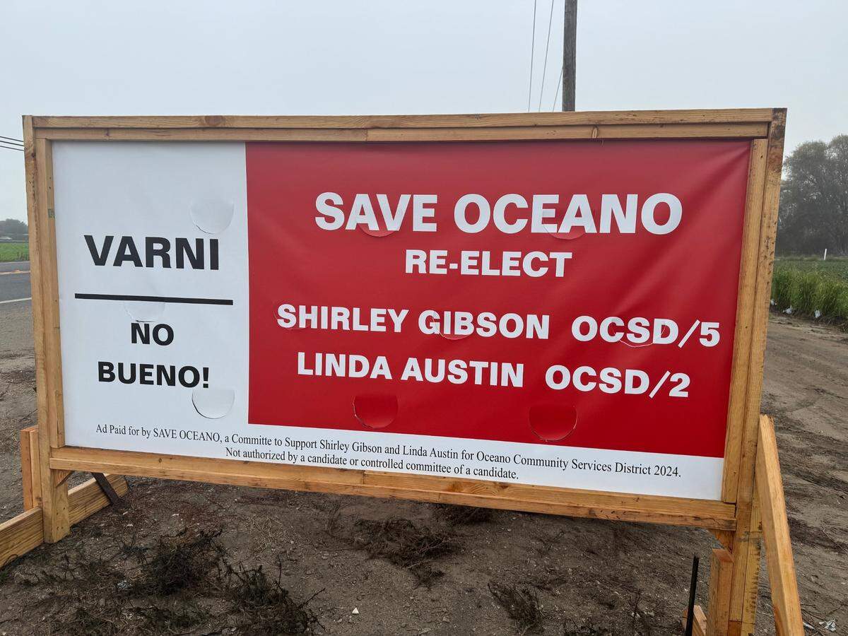 Signs supporting Oceano Community Services District board members Shirley Gibson and Linda Austin, and opposing incumbent Charles Varni, were common sights in the South County during the 2024 campaign.