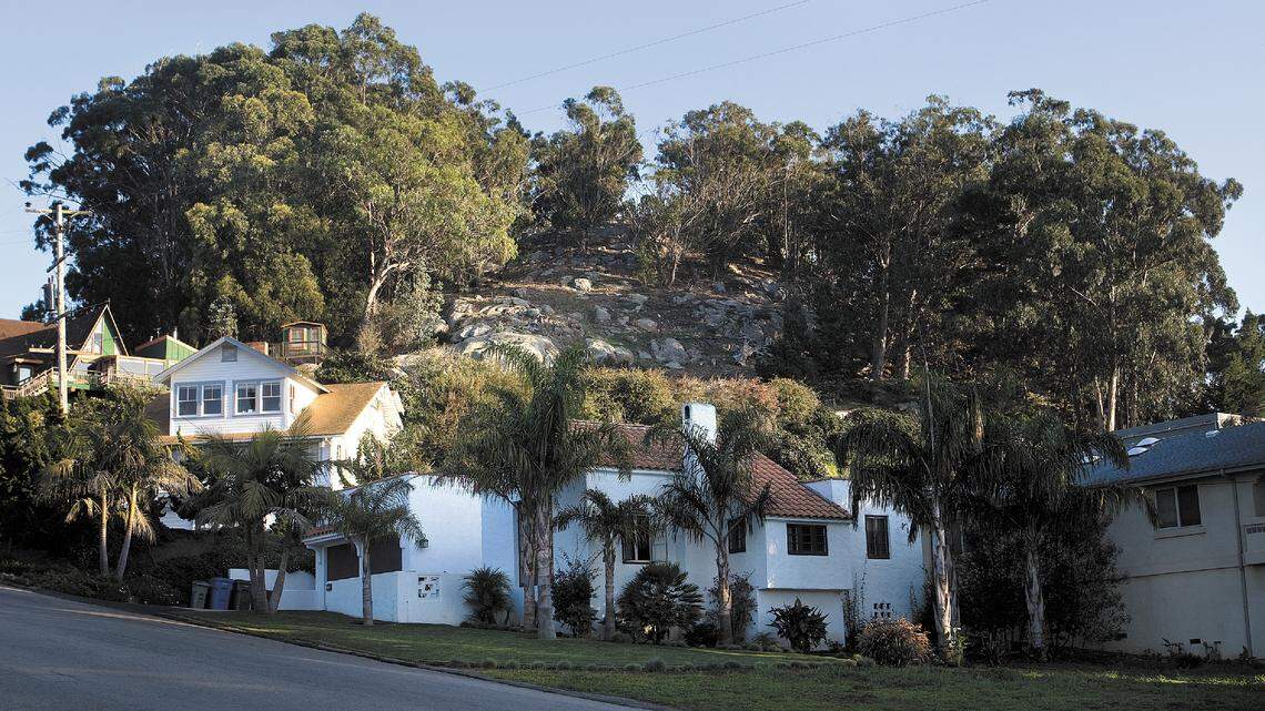 The view of Cerrito Peak from Main and Olive streets in Morro Bay.