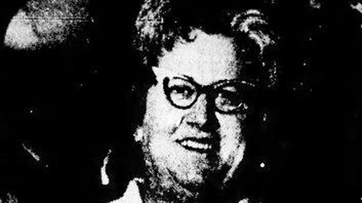 ON THE ROCKS — Mrs. Ruthie Tabor of Cayucos dispenses alcohol in a Baywood Park cocktail lounge which may be the first county establishment to employ a lady bartender. This photo was taken at the Merrimaker in late July 1971. A court ruling had just allowed women access to the job.