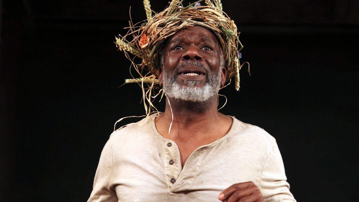 Joseph Marcell stars as the title monarch in the Shakespeare's Globe Theatre touring production of "King Lear."