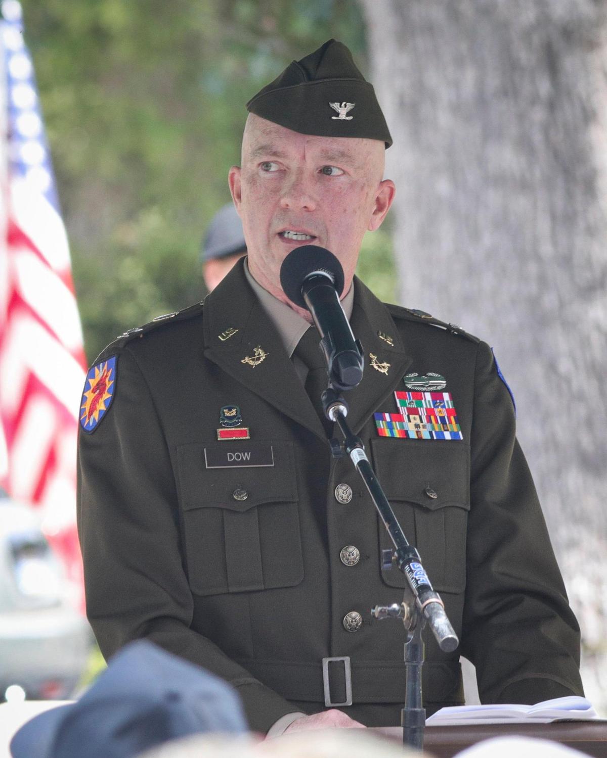 Col. Dan Dow, who is also the San Luis Obispo County District Attorney, was the guest speaker at the Paso Robles District Cemetery’s Memorial Day ceremony on May 26, 2025.