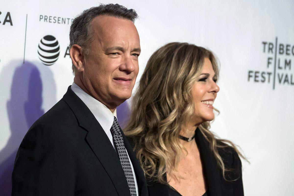 Tom Hanks and Rita Wilson attend “The Circle” premiere during the 2017 Tribeca Film Festival in New York. The pair were spotted at a Santa Maria gas station in May 2019.