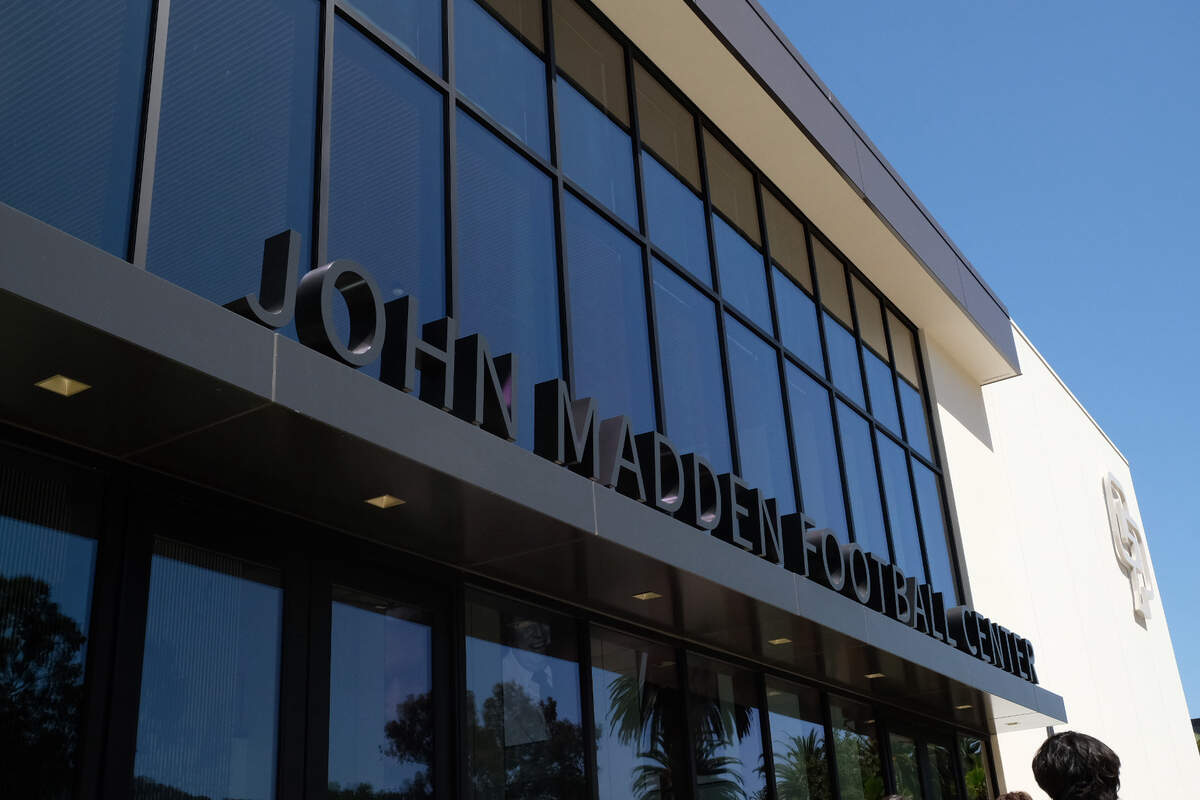 Cal Poly’s John Madden Football Center is officially finished after around a decade of planning and construction. The exterior of the building is seen here on June 5, 2026.