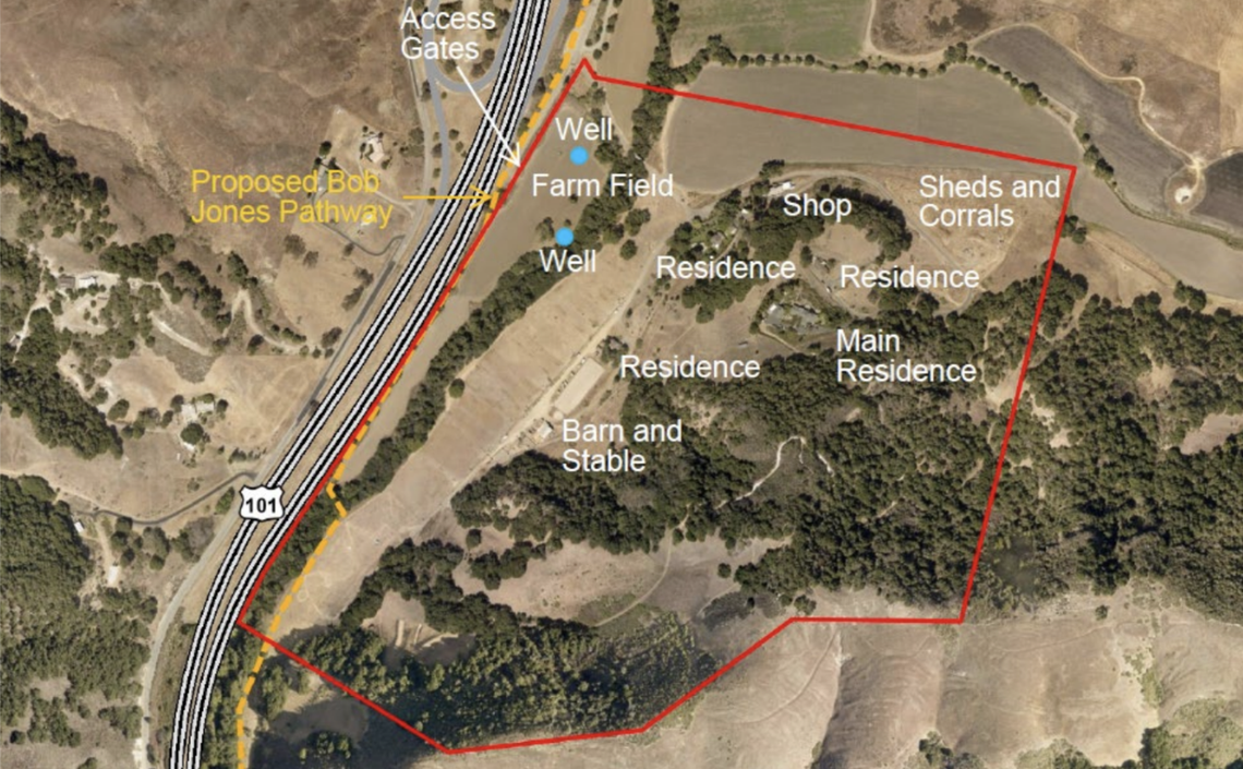 Map of Ray Bunnell’s property from a bird’s eye view.