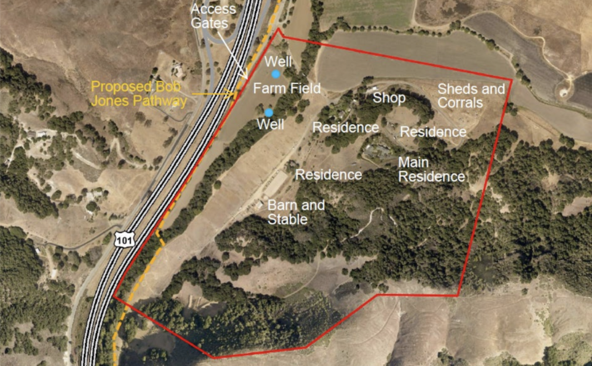 Map of Ray Bunnell’s property from a bird’s eye view.