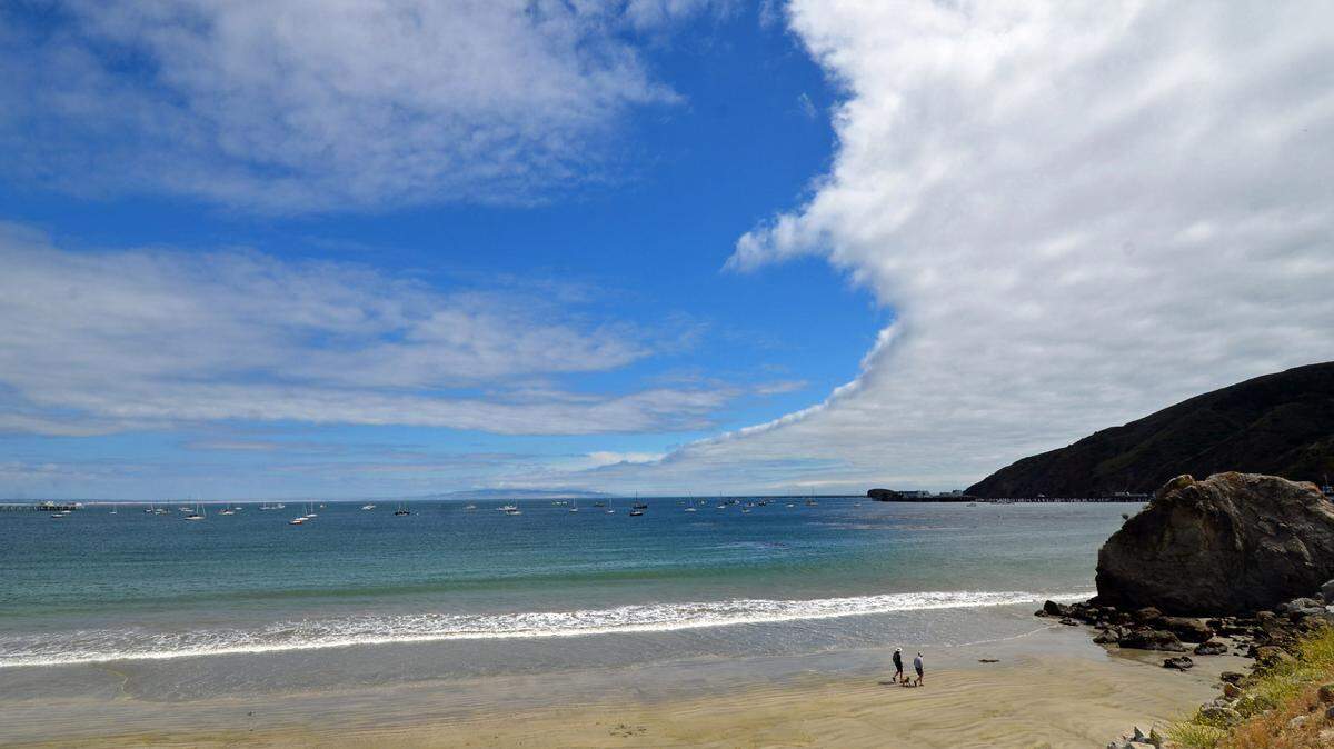 This photo taken at scenic Port San Luis in Avila Beach depicts the marine layer coming closer to shore.