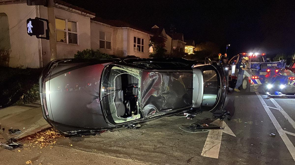 Two cars crashed in downtown San Luis Obispo on Dec. 10, 2023. One person had to be extricated from a vehicle, police said.